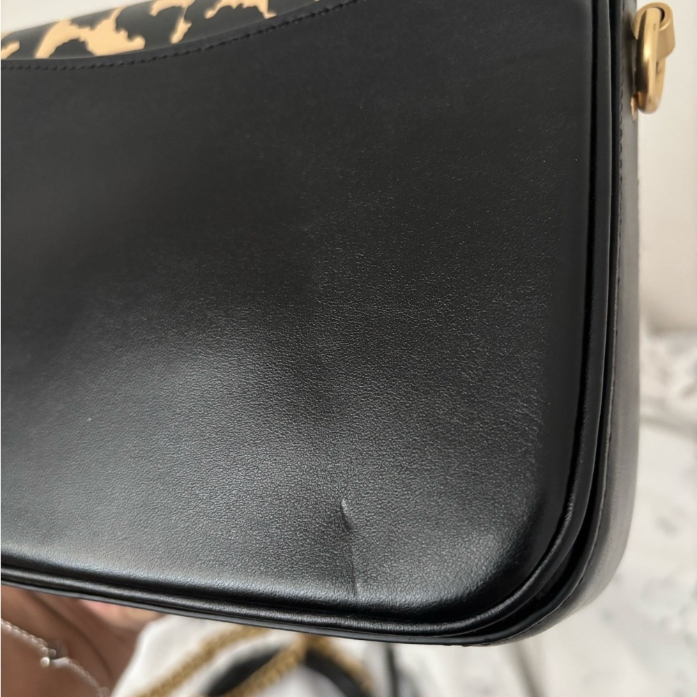 Coach Cassie 19 - Black and Tan Leopard Print Crossbody Bag - Picture 6 of 7